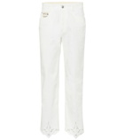 Stella McCartney - Embroidered mid-rise jeans