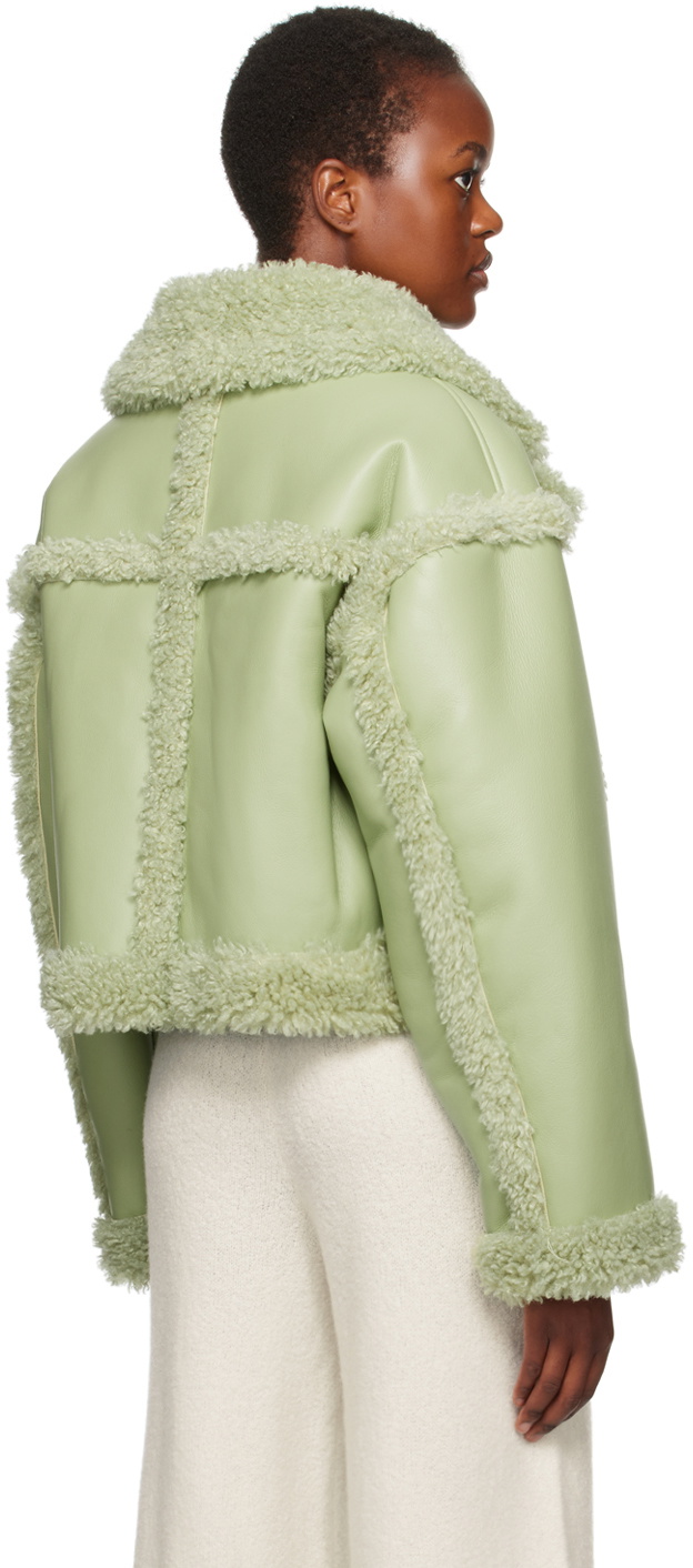 Stand Studio Green Kristy Faux-Shearling Jacket Stand Studio