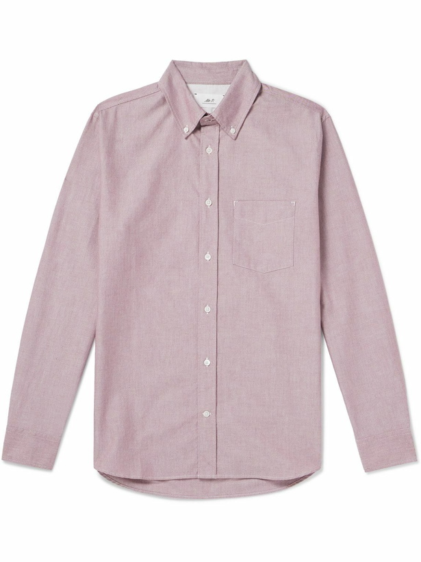 Photo: Mr P. - Button-Down Collar Organic Cotton Oxford Shirt - Pink