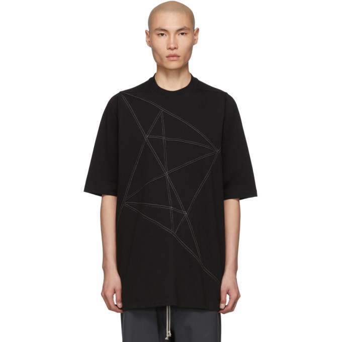 Photo: Rick Owens Black Topstitching T-Shirt