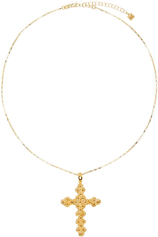 Photo: Veneda Carter Gold VC021 Ruby Cross Necklace