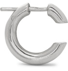 Maria Black - Disrupted Rhodium-Plated Sterling Silver Hoop Earring - Silver