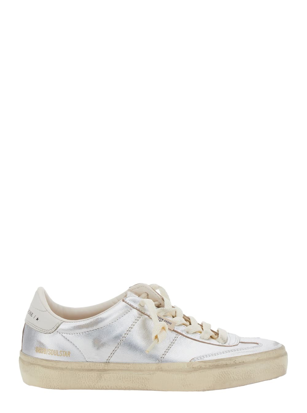 Golden Goose White and Silver Leopard Lurex Hi Star Sneakers