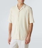 Sunspel Cotton terry bowling shirt
