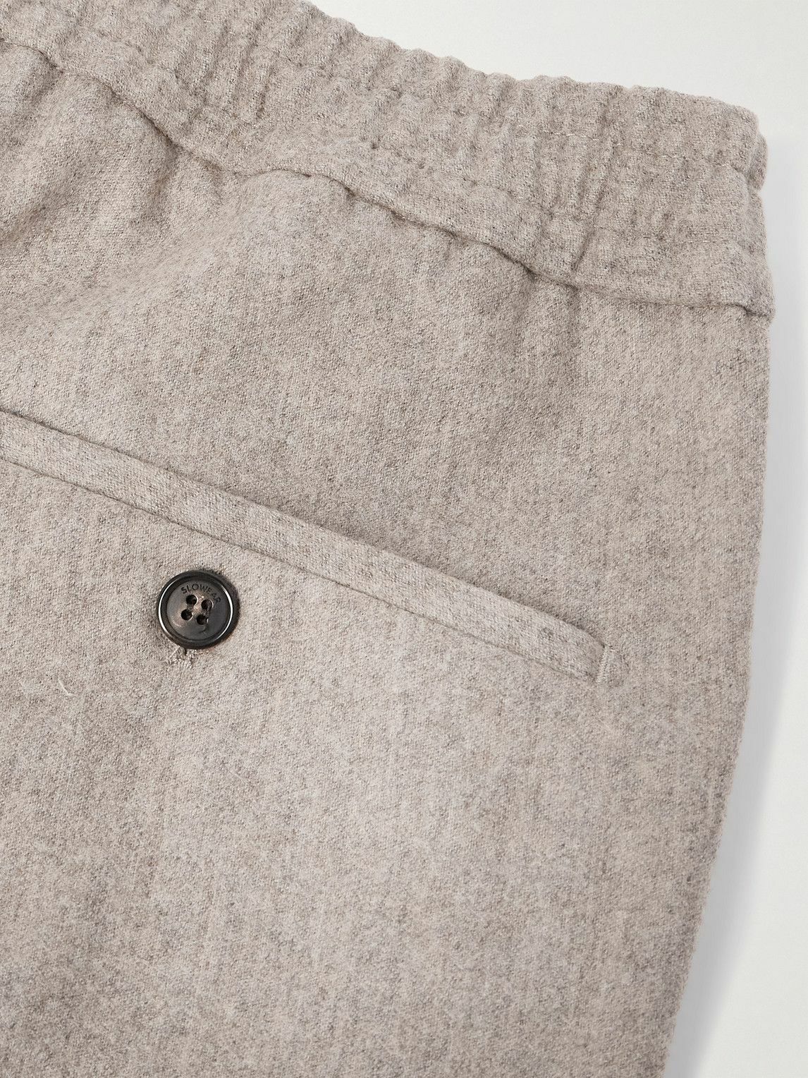 Incotex - Tapered Pleated Wool and Cashmere-Blend Trousers - Neutrals