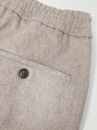 Incotex - Tapered Pleated Wool and Cashmere-Blend Trousers - Neutrals