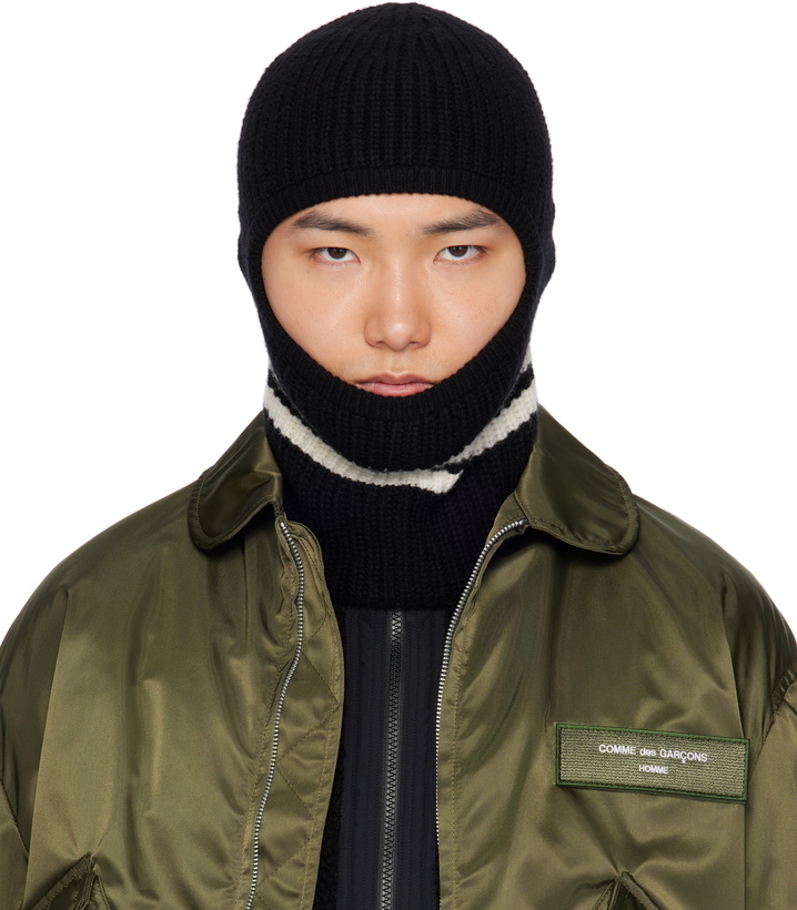 Photo: Comme des Garçons Homme Black Lambswool Balaclava