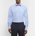 TOM FORD - Light-Blue Slim-Fit Puppytooth Cotton Shirt - Light blue