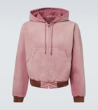 Auralee Cropped cotton hoodie