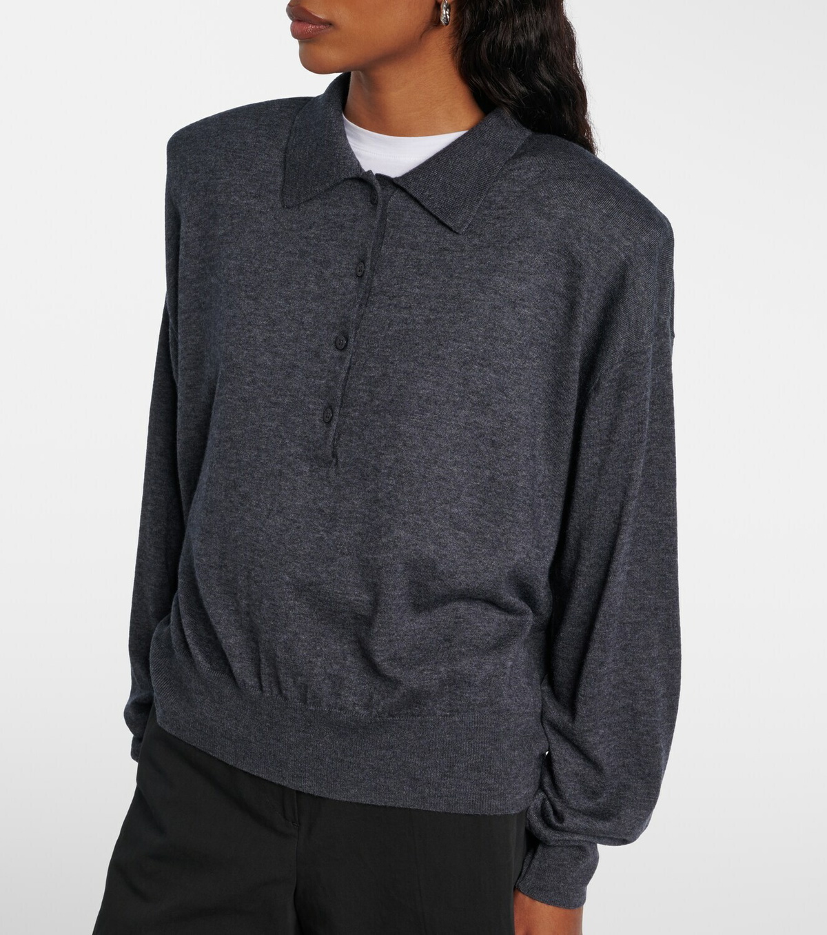 The Frankie Shop Croydon wool-blend polo sweater