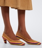 Gabriela Hearst Peggy suede and raffia pumps