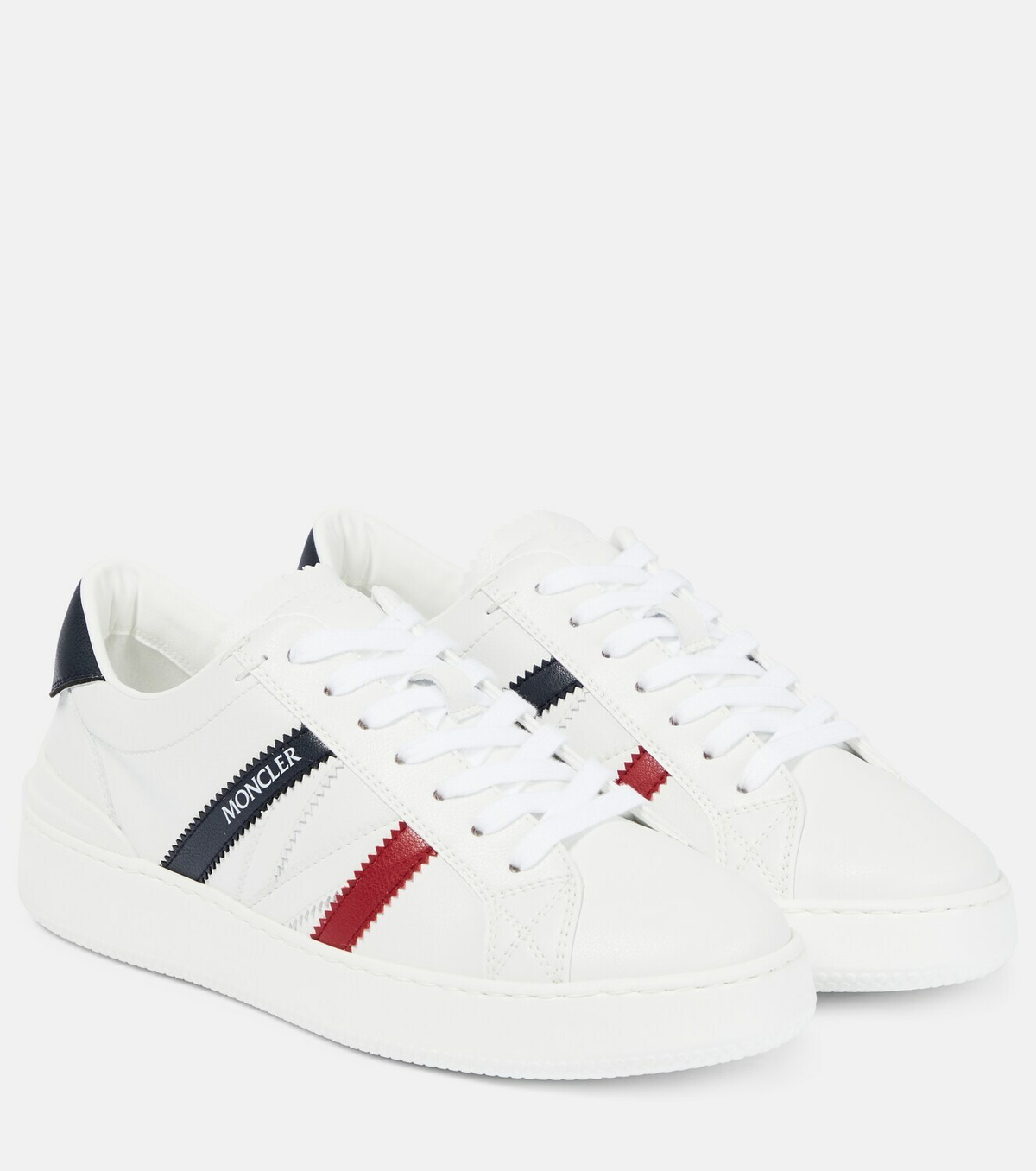 Moncler - Monaco leather sneakers Moncler