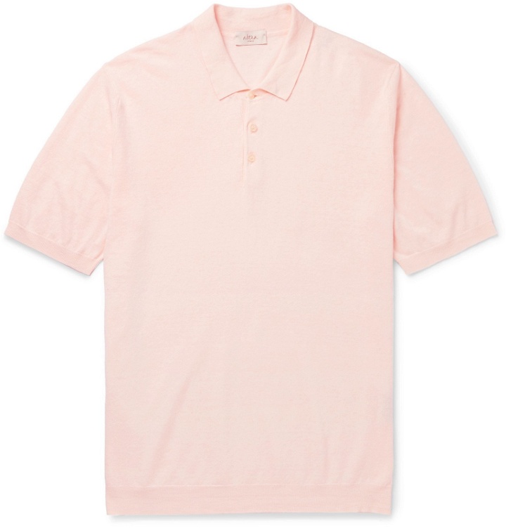 Photo: Altea - Linen and Cotton-Blend Polo Shirt - Orange