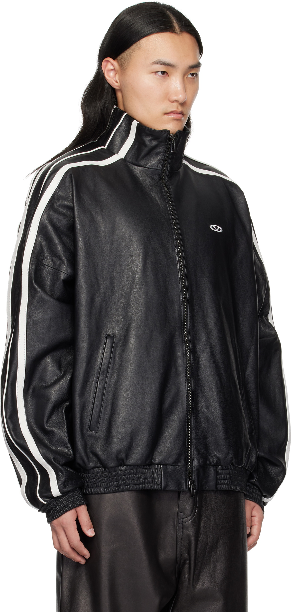 VETEMENTS Black Gym Leather Jacket Vetements