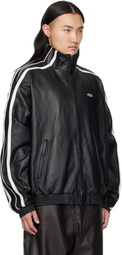 VETEMENTS Black Gym Leather Jacket