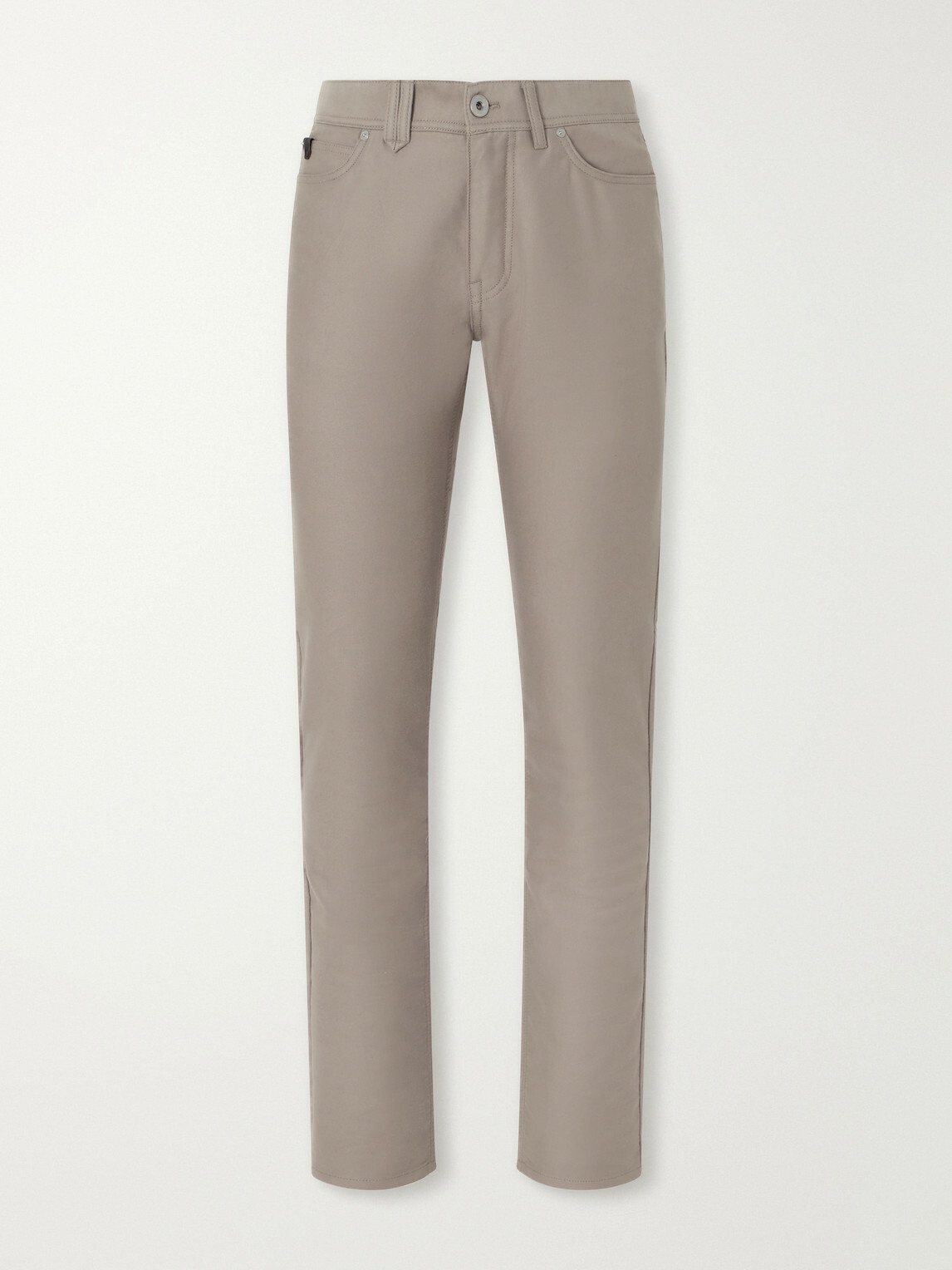 Brioni - Straight-Leg Cotton-Moleskin Trousers - Neutrals