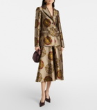 La DoubleJ Milano printed jacquard midi skirt