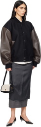 AMI Paris Beige & Black Paris Paris Shoulder Bag