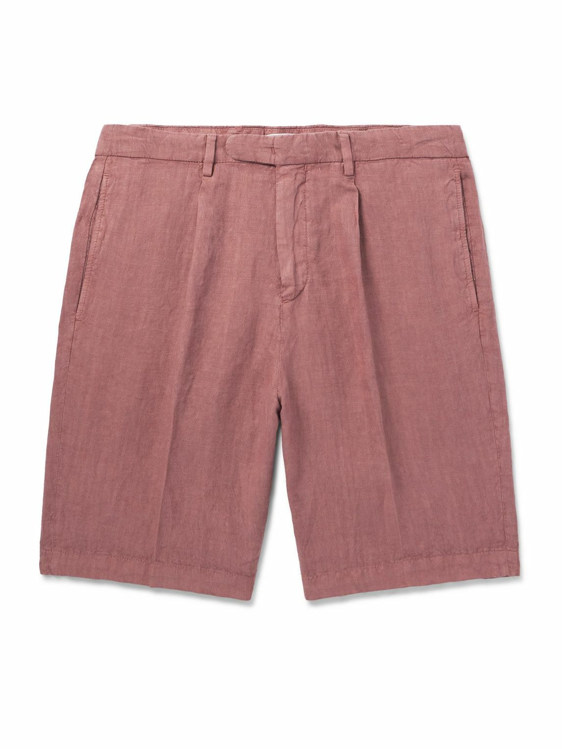 Boglioli - Straight-Leg Linen Shorts - Red