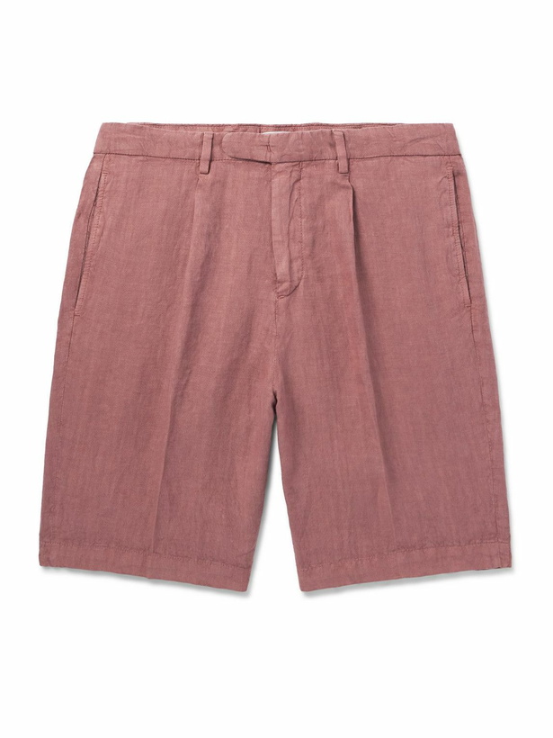 Photo: Boglioli - Straight-Leg Linen Shorts - Red