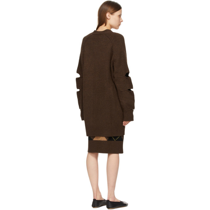 Burberry Brown Check Agnese Cardigan Burberry