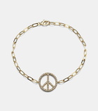 Roxanne First Peace Out 14kt gold bracelet with diamonds