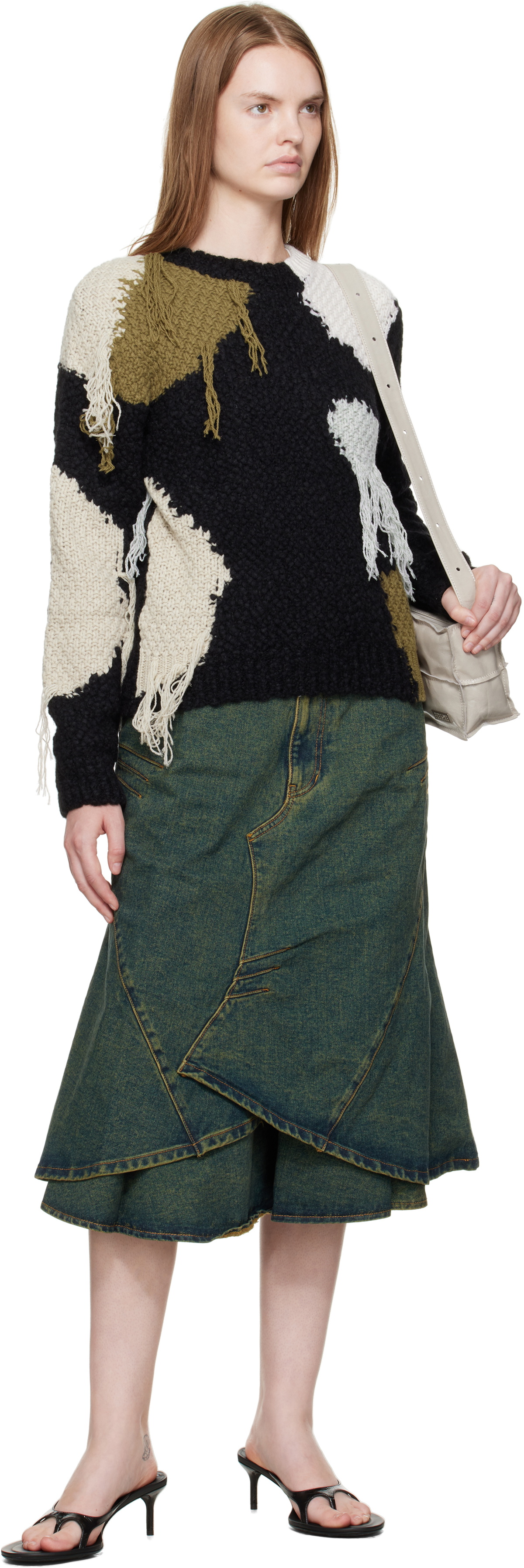 Andersson Bell Black Sylvia Abstract Patchwork Sweater