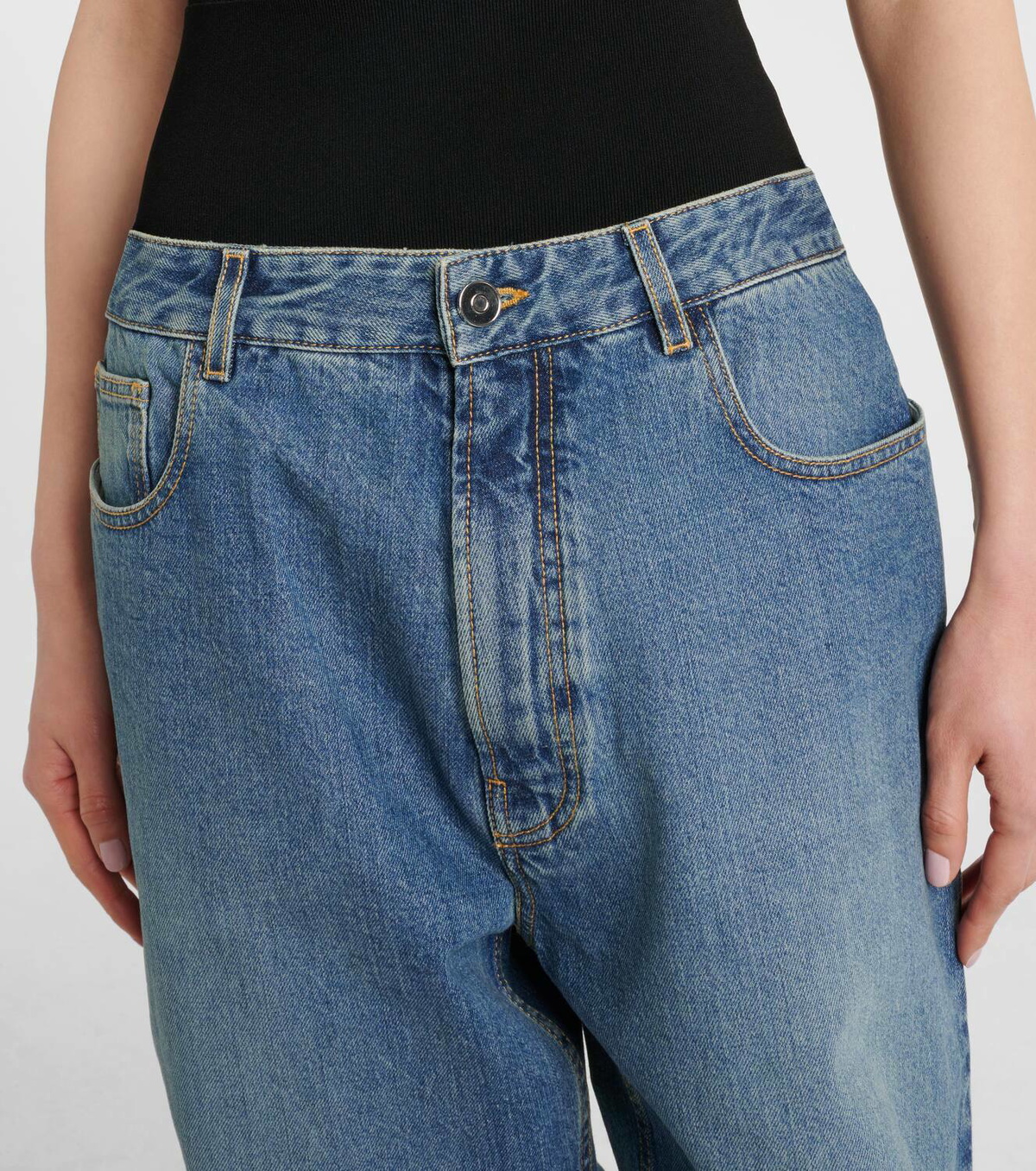 Alaïa Cropped barrel-leg jeans