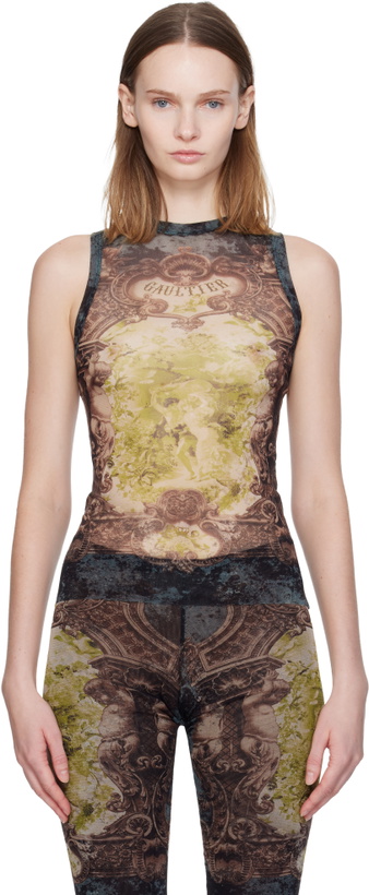 Photo: Jean Paul Gaultier Black & Yellow 'The Médaillon' Tank Top