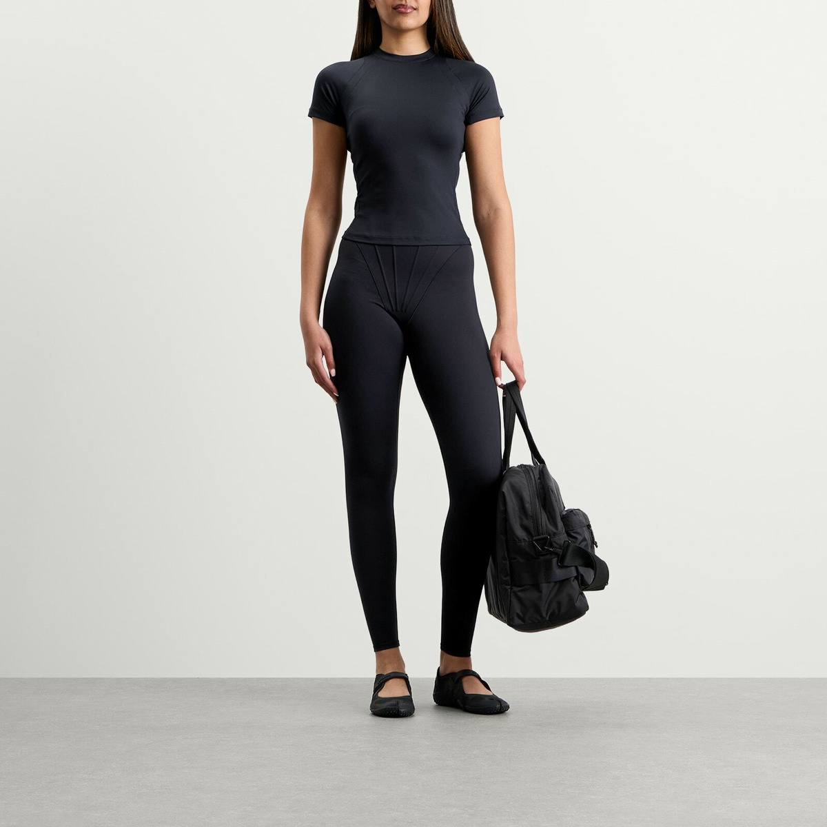Nike Women's x SKIMS Airy Baby T-Shirt in Obsidian