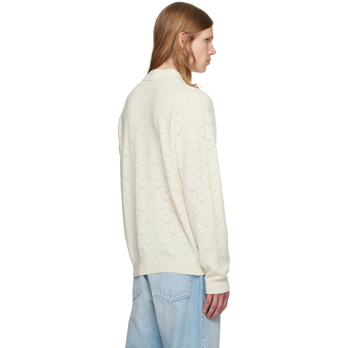 vowels Off-White Eyelet Polo