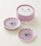 Jonathan Adler Fleur set of 4 ceramic coasters