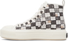 AMIRI Gray & White Checkered Court Hi Sneakers