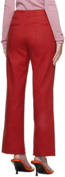 JW Anderson Red Straight-Leg Trousers