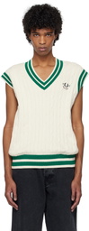 Fred Perry Off-White Cable Knit Tennis Vest