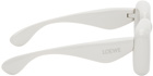 LOEWE White Inflated Rectangular Sunglasses