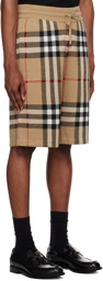 Burberry Beige Vintage Check Shorts