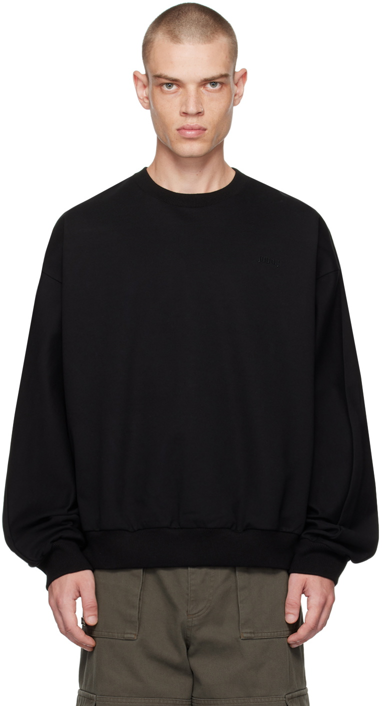 Juun.J Black Crewneck Sweatshirt
