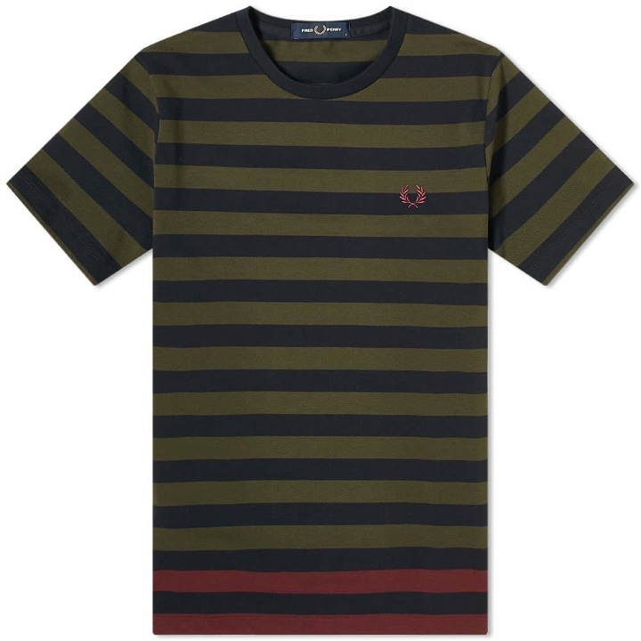 Photo: Fred Perry Authentic Bold Stripe Pique Tee