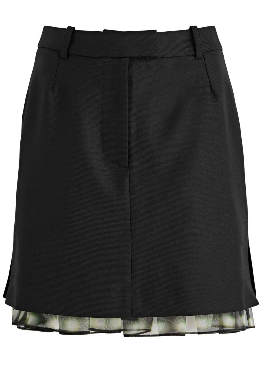 16 Arlington Moss Wool Mini Skirt Black