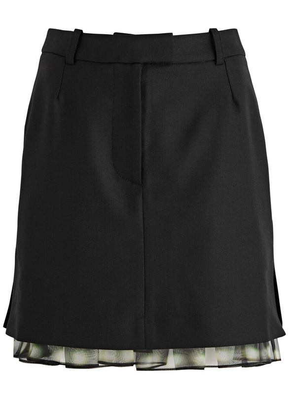 Photo: 16 Arlington Moss Wool Mini Skirt Black