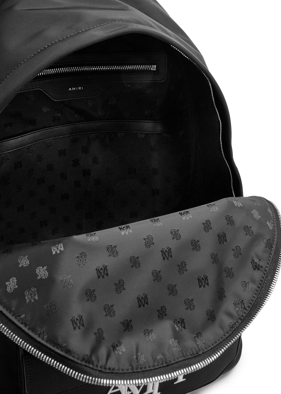 Amiri Staggered Logo Nylon Backpack - Black - One Size