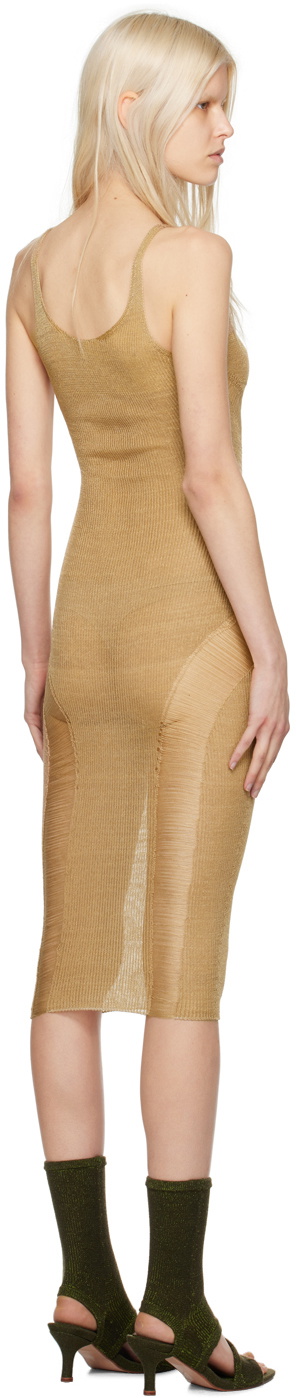 Isa Boulder SSENSE Exclusive Gold Floater Midi Dress