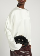 Anya Hindmarch Eyes Embellished Satin Clutch - Black - One Size