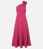 Roland Mouret Floral-appliqué one-shoulder cocktail dress