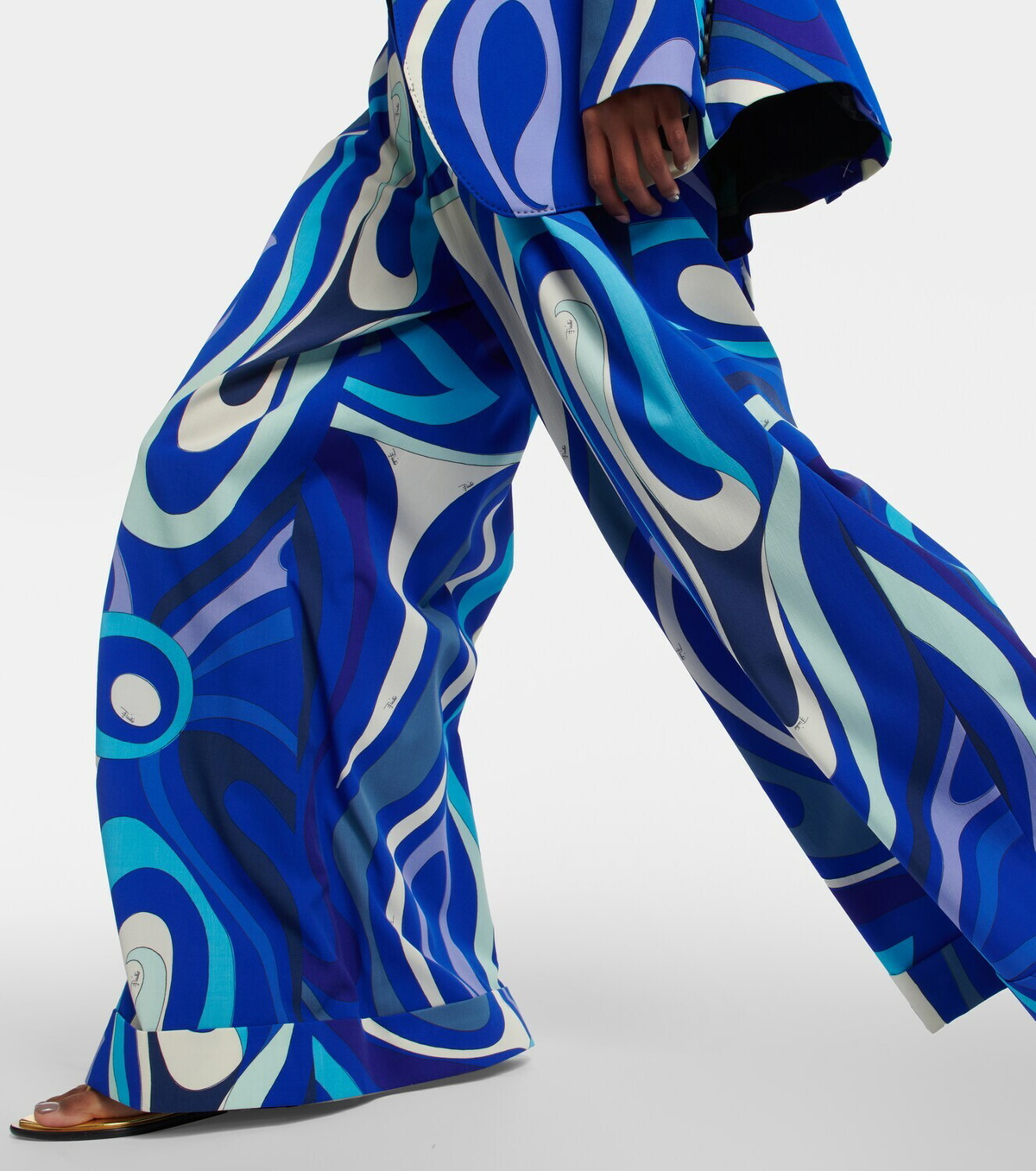 Pucci - Abstract wide wool-blend pants Emilio Pucci