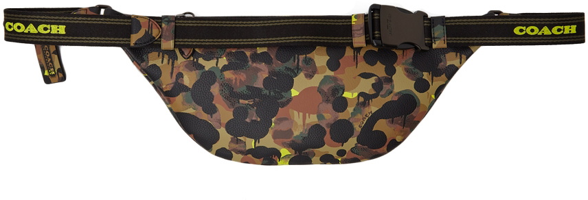 COACH Coach League Belt Bag With Camo Print In Multicolor Leather