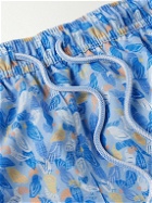 Peter Millar - Parrot Talk Straight-Leg Mid-Length Printed Swim Shorts - Blue