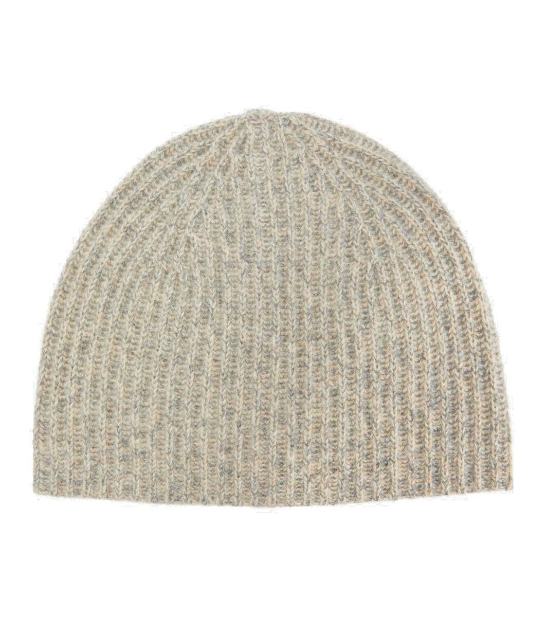 Joseph Gray Ribbed Cashmere Beanie Joseph