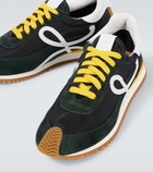 Loewe Flow Runner 2.0 suede-trimmed sneakers